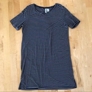 H&M Divided Striped Basic Tee Dress Sz. Small